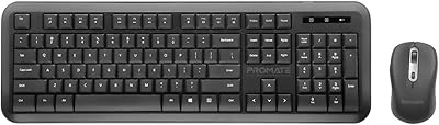 PROMATE wireless keyboard and wireless keyboard wireless 2.4 GHZ and 6 buttons DPI with double nano-receiver and automatic watch, English procomane.. DIAYTAR NIGERIA: Redefining online shopping with unbeatable prices and consistent delivery times.
