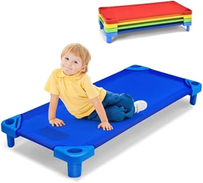 Mofish stackable baby sleeping bed with sheet and pillow, baby bed bed for maternal daycare boys girls (130 x 58 x 14 cm).. Make every purchase count with DIAYTAR Nigeria — shop smart, shop fast.