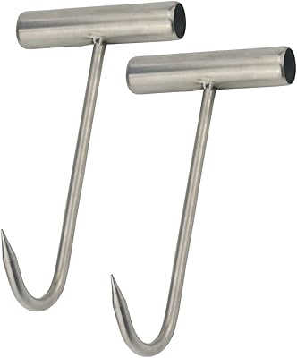 TINAWOOD 2 PIECES IN TIXIDABLE STEEL TO HOOK WITH T -HANDLE TOOK FOR KITCHEN BOUCHER RESTAURAL (Steel handle).. DIAYTAR NIGERIA combines extensive product options with budget-friendly prices, delivered in 5-8 days.