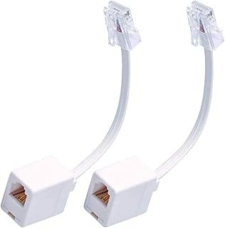 RJ45 adapter to RJ11, 2 -room package of Ethernet cable RJ11 6p4c female towards RJ45 8P8C male.. DIAYTAR NIGERIA delivers on our promise of extensive selection and budget-friendly nationwide shipping.
