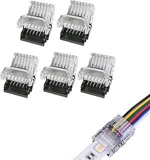 Waterproof LED connector 6 pins 6 pins 12 mm RGBCCT-RGBWW-5050 LED light strips LED strips with quick connection, including (5 parts).. DIAYTAR NIGERIA: Your affordable marketplace with reliable 5-8 day shipping across Nigeria.