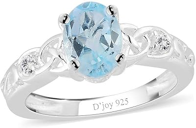 Beautiful rings of engagement of engagement for women of shoplc with blue topaz in silver sterling 925.. Join the movement — fast, affordable shopping only at DIAYTAR Nigeria.