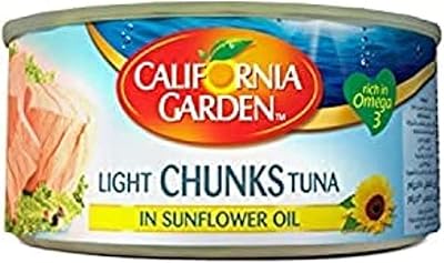 Pieces of pale pale tuna in California Garden in sunflower oil, 185 grams.. Browse, shop, and receive — DIAYTAR Nigeria keeps it simple.
