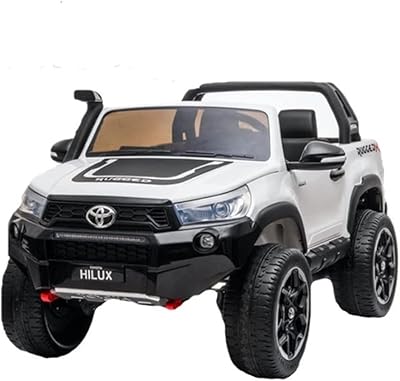 Toyota Hilux Ruggedex electric jeep car in Dorsa license for children - White.. DIAYTAR NIGERIA delivers what matters - quality, affordability, and prompt nationwide shipping.