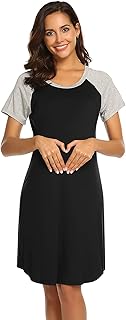 The White Shop 3 in 1 Maternity/Work/Breastfeeding Dress, Women Maternity Hospital Lightning Night Nighting Night clothes, Black, L.. With DIAYTAR Nigeria, shopping online is easy, affordable, and fast.