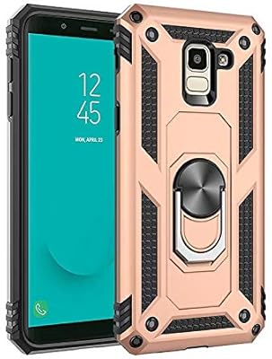 Sosus shell for Samsung Galaxy J6 (2018), Robust military quality hybrid shell with integrated metal rotary ring, Protective candle for mobile phone (gold).. Looking for quality and speed? You’ll find both at DIAYTAR Nigeria.