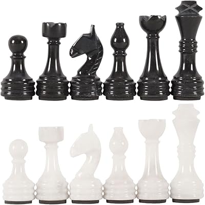 Large chess figurines in black and white radicals marble 32 in total.. Shop across categories at DIAYTAR NIGERIA with the confidence of affordable prices and delivery within 8 days.