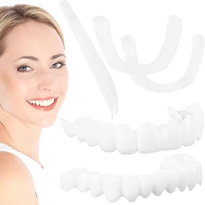 Kit of false instant veneer prostheses with false white cap and false temporary dental devices for men and women to cover the missing teeth.. Shop across categories at DIAYTAR NIGERIA with the confidence of affordable prices and delivery within 8 days.