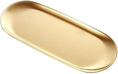Stainless steel towel failure, storage tray, tea plate, fruit tray, jewelry organizer, gold, oval.. Shop smart with DIAYTAR NIGERIA's vast selection and enjoy affordable shipping in just 5-8 days.