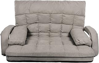 Yatai sofa bed with armrests and pillow | two -seater foldable sofa | Adjustable file fully assembled versatile (beige).. Say hello to Nigeria’s fastest-growing e-commerce site — DIAYTAR Nigeria.