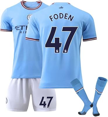 Gartarn Foden Manchester Home No. 47 Gift set football jersey, shorts and socks in blue (22 (6-7 years)).. DIAYTAR NIGERIA: Connecting Nigerians with affordable products through our expansive e-commerce platform.