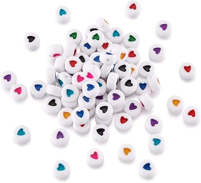 White acrylic pearls in the shape of a heart BH PANDA HOLE, 7x7x3.5 mm, 200 pieces.. Discover more ways to save — every day on DIAYTAR Nigeria.