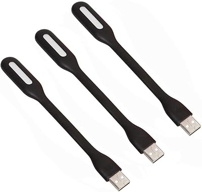 Mini Flexible USB LED lamp Maijin for keyboard, laptop, external battery and portable night light (black) - 3 pack.. No more overpriced stores — DIAYTAR Nigeria brings the best to your door.