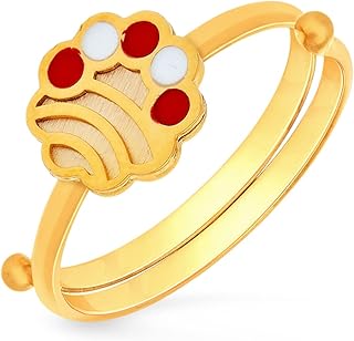 Gold ring 22 carats and diamonds (916) by Malabar SLRN043_Y_12, gold 22 carats.. DIAYTAR NIGERIA delivers more than products - we deliver affordable solutions within the week.