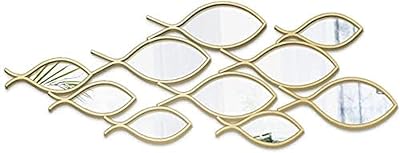 Modern metal wall decor, large metal wall sculpture in metal, contemporary wall decoration in the shape of fish, mirror for living room, bedroom, gold.. Need something fast? Order it now from DIAYTAR Nigeria.
