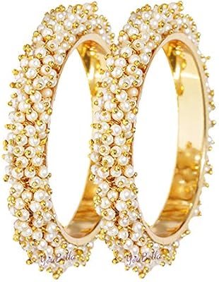 Set of Yubella bracelets for women with a traditional elegant design gold plated and pearls (gold) (ybbn_91091_2.6), pearl.. Embrace a new era of online shopping with DIAYTAR NIGERIA's extensive range and budget-friendly prices.