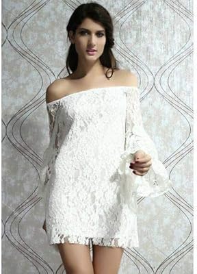 White summer wedding dress with bare shoulders - for women.. Your everyday shopping solution, DIAYTAR NIGERIA offers variety and value delivered within 8 days.