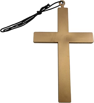 Cosplay costume accessories in gilded pvc Brest nan cross - Cosplay collar accessories crossifex, 5 "x 9".. DIAYTAR NIGERIA: Making quality accessible to all Nigerians with affordable prices and quick delivery.