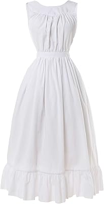 Women's apron with vintage white ruffle for women peasant apron colonial pioneer pioneer chasuble adjustable kitchen gift.. Home to endless choices and pocket-friendly prices — DIAYTAR Nigeria.
