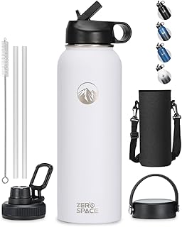 Bottle of water with double wall zero space 18-8 18-8 stainless steel bottle with insulated straw for children.. DIAYTAR NIGERIA: Nigeria's answer to affordable online shopping with reliable 5-8 day delivery guarantee.