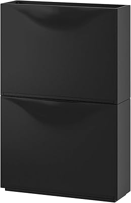 Ikea, 52 × 39 cm, black shoe storage cabinet.. DIAYTAR NIGERIA: Where affordability meets variety in Nigeria's most comprehensive online marketplace.