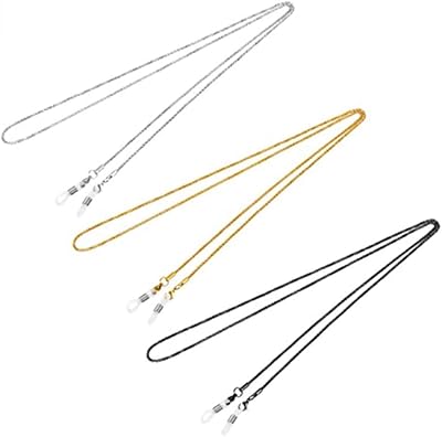 3 modern and elegant metal chains for sunglasses, collar support for sunglasses.. DIAYTAR NIGERIA: Making online shopping accessible to all Nigerians with our affordable platform.