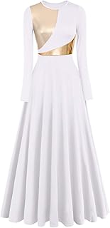 Brilliant praise dress of metallic color for women, long sleeves, long dress of church dance, worship dress.. Shop with confidence at DIAYTAR NIGERIA, offering thousands of products with budget-friendly shipping.