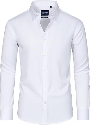 Formal shirts for men, slim cut, with buttons at the bottom, long stretch sleeves, without folds or spots.. Your go-to destination for affordable online shopping, DIAYTAR NIGERIA delivers in under 8 days.