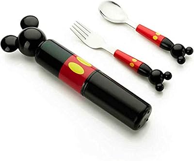 Jade set of children's cutlery composed of a stainless steel spoon and fork on the Mickey Mouse pattern and a children's case / covers on the Mickey Mouse pattern.. Experience the power of choice with DIAYTAR NIGERIA's vast catalog and affordable 5-8 day delivery.