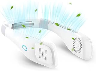 Portable neck fan, personal cooling fan without 360 ° blade, free hands -off fuel powered by USB, surround air flow, long -term use with low noise, clings to the neck, 3 -speed adjustment, perfect for the outside and the interior.. DIAYTAR NIGERIA brings online shopping to every Nigerian with affordable prices and reliable shipping.