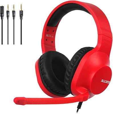 Slad Spirit Saddies, Supra-Auricular Stereo Helmet with Micro and Volume Control, YP adapter for Mac PS4 Switch (Red) portable pc (red).. Discover endless possibilities with DIAYTAR NIGERIA's comprehensive selection and reliable shipping.