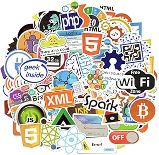 GRABMANTRA waterproof vinyl stickers, funny laptop graffiti stickers, tablet, scrapbooking, 100 pieces, tech software style (tiki sign).. DIAYTAR NIGERIA: Where shopping dreams come true with budget-friendly prices and nationwide shipping.