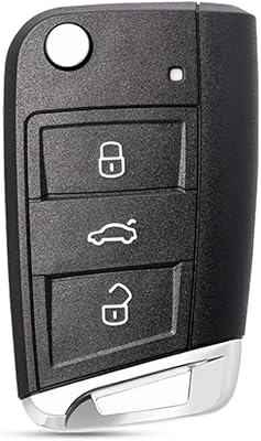 Rotatable car key with 3 buttons for Volkswagen Tiguan MK7.. Shop with confidence at DIAYTAR NIGERIA, enjoying competitive prices and delivery within 8 days.