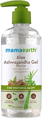 Gel for the face Mama Earth Aloe Vera Ashwagandha with Aloe Vera and Ashwagandha Extract for a youth gap - 300 ml.. DIAYTAR NIGERIA: Your partner in affordable online shopping with dependable delivery within 8 days.