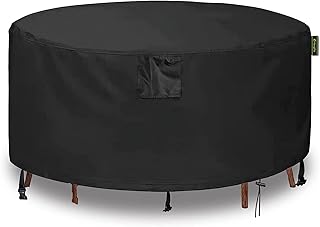 Easy by Tech round patio table cover, waterproof, UV, wind and dust, round patio furniture cover 56 "p x 26" H.. DIAYTAR NIGERIA: Where affordability and variety meet with convenient delivery within 8 days.