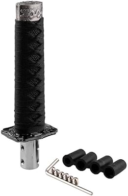 Universal speed lever in the shape of a Ryan Star Samural Katana sword compatible with manual cars and most automatic cars with 4 black black adapters.. Home to endless choices and pocket-friendly prices — DIAYTAR Nigeria.