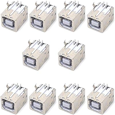 10 USB parts Type B Jack 4 Pins 90 Degrees PCB DIP DRAW COMMENT.. DIAYTAR NIGERIA: Bridging the gap between consumers and quality products with affordable nationwide shipping.