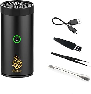 Akas Oud Dakhour electric incense burner, rechargeable portable with USB port for car and house decoration - Black.. Discover unbeatable variety on DIAYTAR Nigeria — shop today, delivered this week.