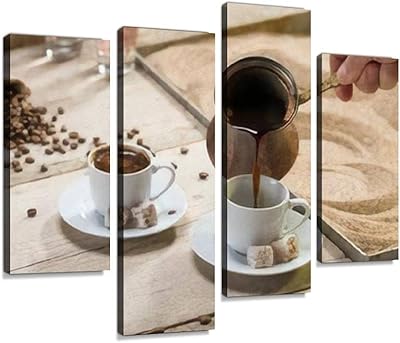 Art printing on traditional technical canvas of Turkish coffee cooking method in the sand.. Shopping has never been easier — DIAYTAR Nigeria delivers it all in 5–8 days.