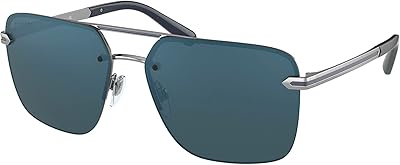 Rectangular plastic sunglasses BV 5054 103/W6 with blue mirror glasses, barrel bronze, 61-15-145, gray, 61-145.. Nigeria's favorite online shopping platform, DIAYTAR offers unbeatable prices and delivery within a week.
