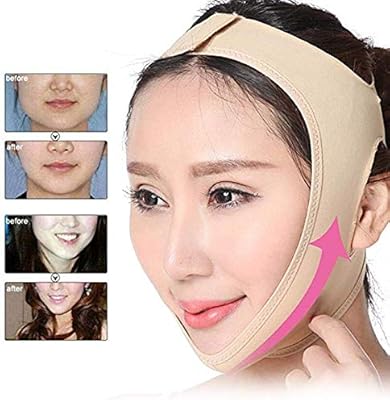 Facing lifting tool Joevec in the shape of a V before and after the facelift, fine facial mask with a smooth and breathable line to reduce tightness.. Experience the ease of modern shopping with DIAYTAR NIGERIA's vast selection and quick delivery service.