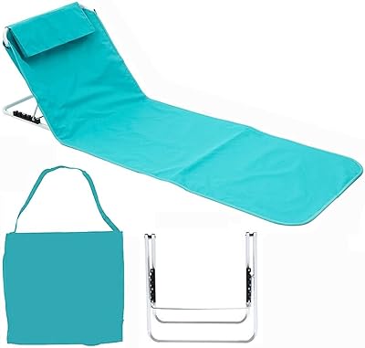 Mofish beach long chair, portable long, foldable, light and waterproof chair with adjustable backrest and storage pocket for picnic on outdoor terrace (Aqua blue).. Experience the simplicity of DIAYTAR NIGERIA's extensive marketplace with delivery within 8 days.