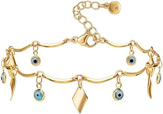 Bracelet against the evil Plated Gold Plated 18 Carats, Adjustable Protective Chain, Birthday Birthday Gifts for Women and Girls.. Experience satisfaction guaranteed with DIAYTAR NIGERIA's comprehensive platform and quick delivery.