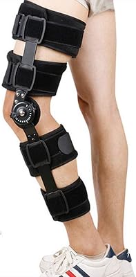Articulated hinge knee orthosis, postoperative kneery for the stabilization of recovery, adjustable medical orthopedic support stabilizer, universal standard, with locking function in the event of a fall.. DIAYTAR NIGERIA makes online shopping accessible with our budget-friendly prices and reliable shipping.