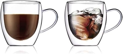 Blackstone double wall glass cups, suitable for coffee or tea, set of 2 rooms, 250 ml - DH913.. Discover the perfect shopping experience with DIAYTAR NIGERIA's vast selection and prompt delivery service.