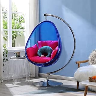 Suspended swing of Blue River Outdoor Furniture, Suspended Chair/Balançoire in the shape of an egg for Outdoor Porch with support and pillow (blue).. Discover endless possibilities with DIAYTAR NIGERIA's comprehensive catalog and budget-friendly delivery.