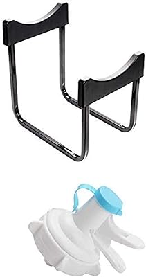 Thermos water distributor support with anti-leak valve, stainless steel water carafe support with removable plastic handles, water bottle support for interior and exterior use.. DIAYTAR NIGERIA brings the marketplace to every Nigerian home with affordable prices and quick delivery.