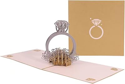 Valentine's Day Valentine's Day Pop-Up Greeting Card with Diamond Ring.. DIAYTAR NIGERIA: The marketplace that brings affordable products to every Nigerian home in under 8 days.