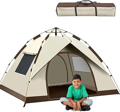 Lucky Row Family Camping Pop-up Tent for 4 people, portable, waterproof, windbreaker, instant for camping, hiking, mountaineering.. DIAYTAR NIGERIA: Where shopping meets satisfaction with affordable prices and prompt delivery services.