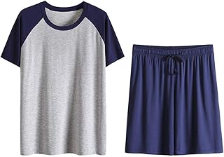 RAGLAN PYJAMA TO SHORT COSTON RAGLAN Soft cotton for men, set of relaxed night clothes to the knees.. DIAYTAR NIGERIA: Your partner in affordable online shopping with dependable delivery within 8 days.
